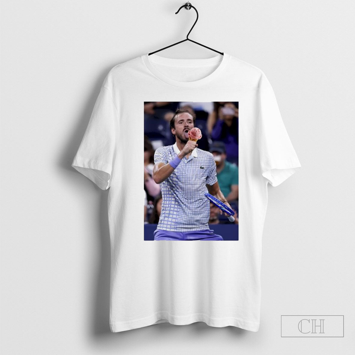Official Medvedev Lick Icecream On Field Us Open Funny Graphic Sweater