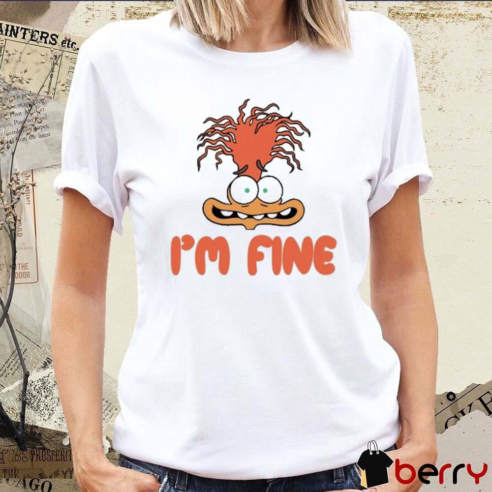 Mel Mitchell Wearing Inside Out 2 Anxiety I’m Fine t-shirt