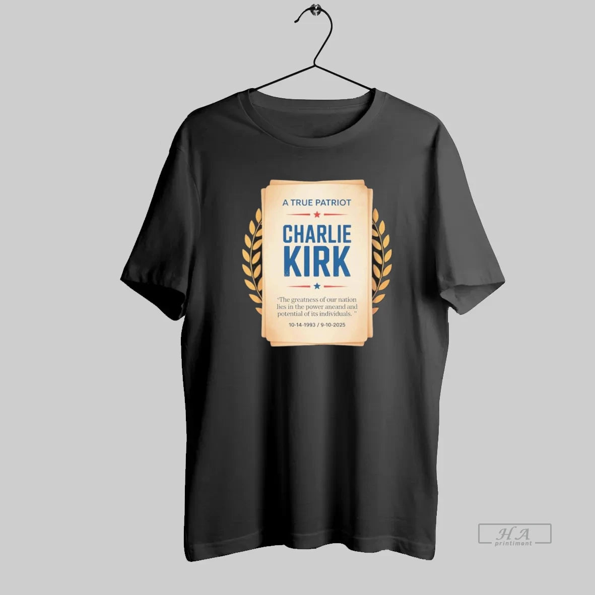 Official Memorial A True Patriot Charlie Kirk 1993 2025