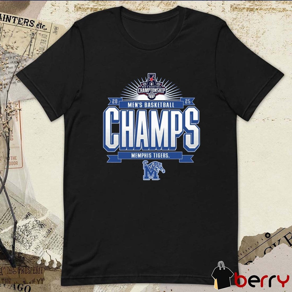 Memphis Tigers 2025 AAC Men’s Basketball Conference Tournament Champions t-shirt