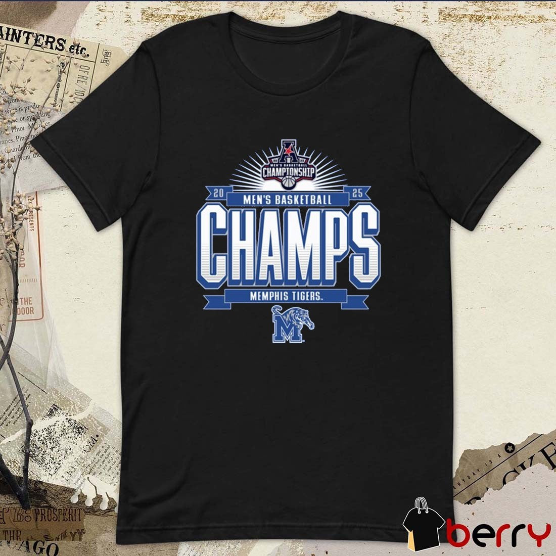 Memphis Tigers 2025 AAC Men’s Basketball Conference Tournament Champions t-shirt