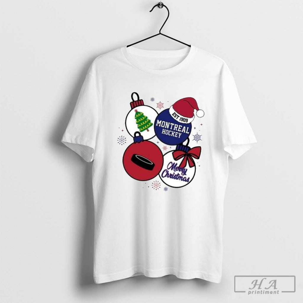 Official Merry Christmas Montreal Hockey Est 1909