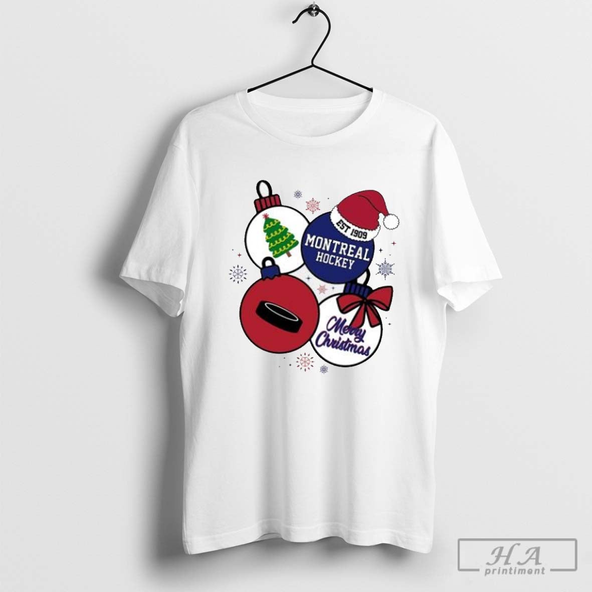 Official Merry Christmas Montreal Hockey Est 1909
