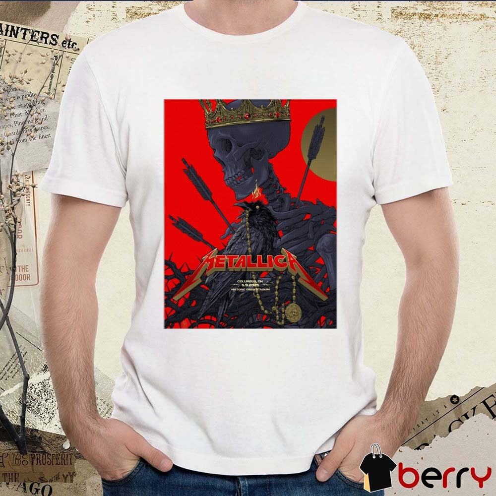 Metallica Columbus OH May 9 2025 Historic Crew Stadium Poster t-shirt