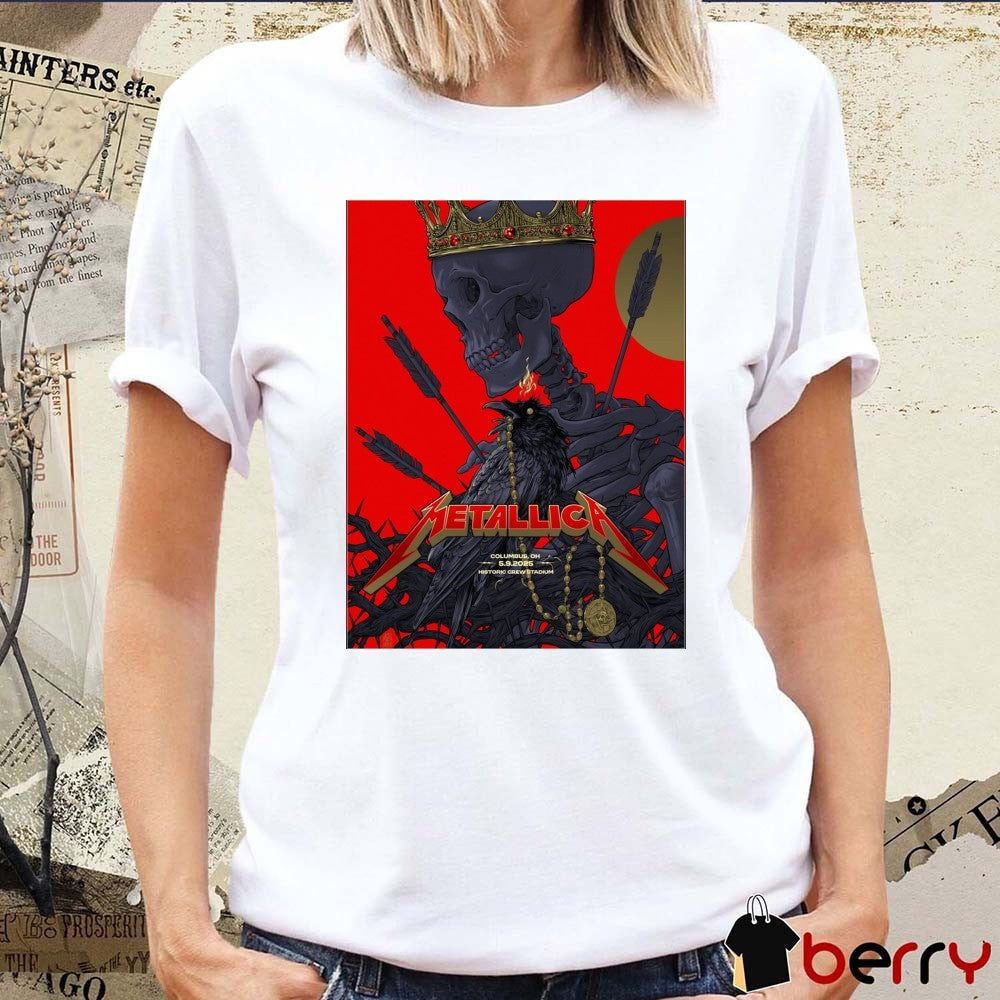 Metallica Columbus OH May 9 2025 Historic Crew Stadium Poster t-shirt
