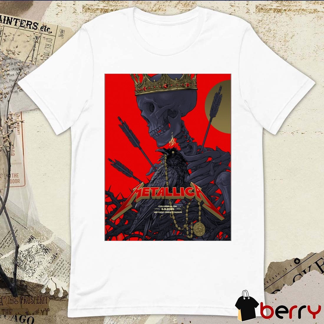 Metallica Columbus OH May 9 2025 Historic Crew Stadium Poster t-shirt
