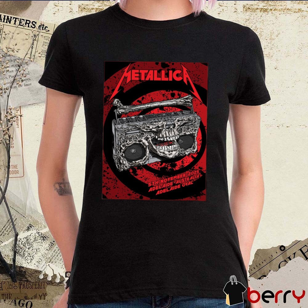 Metallica M72 5th November 2025 Adelaide Australia Adelaide Oval Poster t-shirt