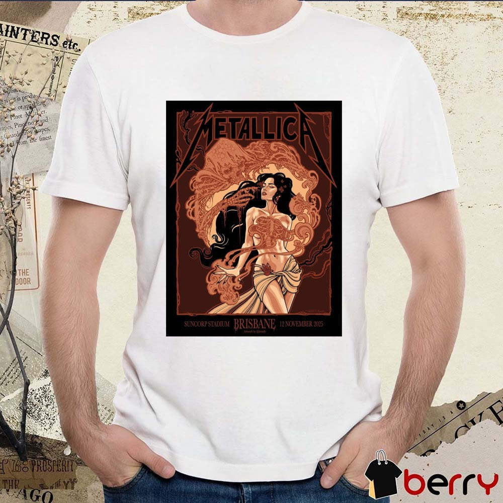 Metallica M72 World Tour Brisbane Australia November 12, 2025, at Suncorp Stadium Poster t-shirt