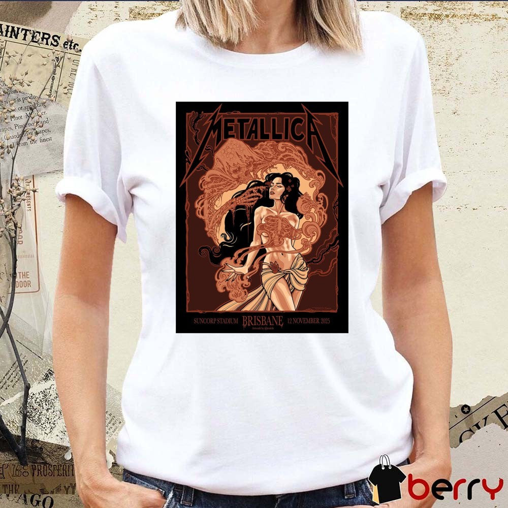 Metallica M72 World Tour Brisbane Australia November 12, 2025, at Suncorp Stadium Poster t-shirt