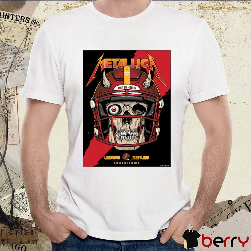 Metallica May 28 2025 M72 Landover Maryland Northwest Stadium Poster t-shirt