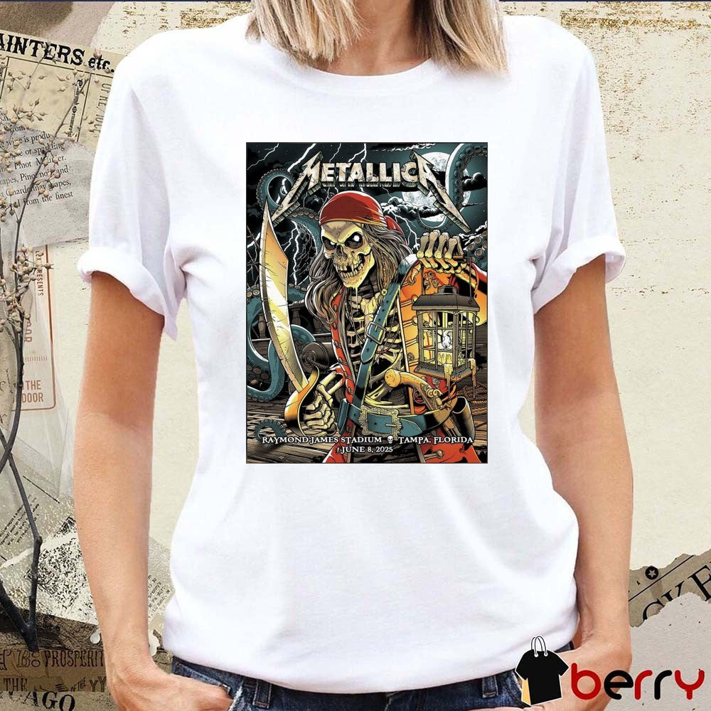 Metallica Raymond James Stadium Tampa Florida June 8 2025 Poster t-shirt