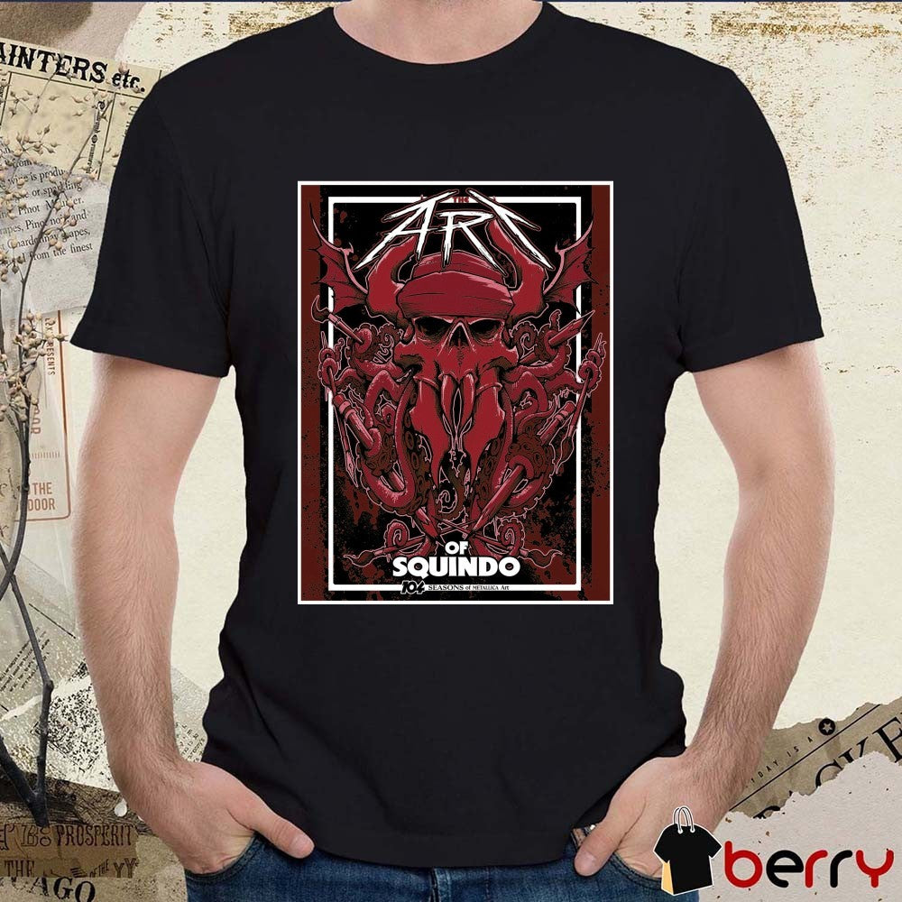 Metallica the Art Of Squindo 104 Seasons Of Metallica Art 2025 Red Edition Poster t-shirt