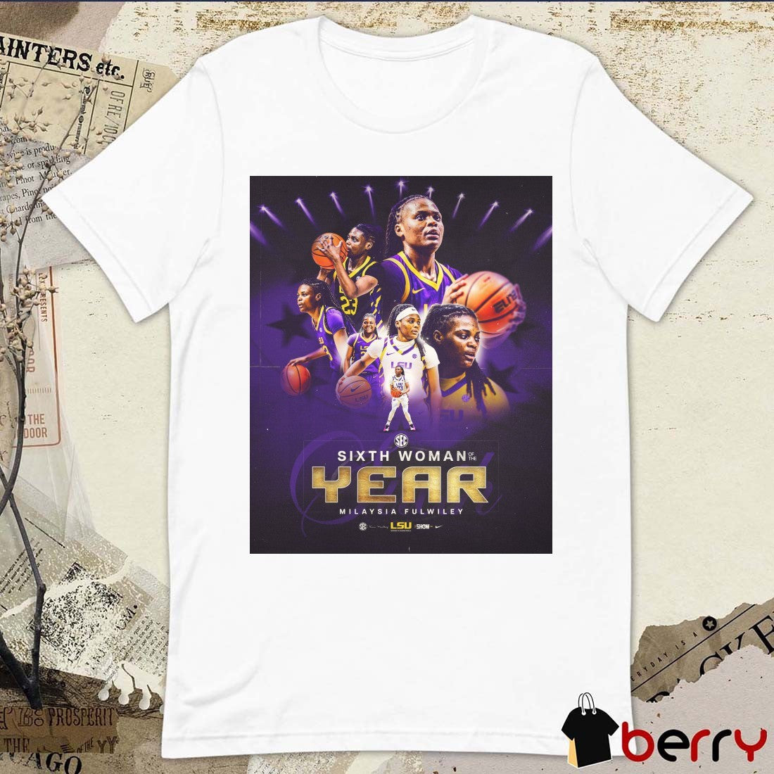 MiLaysia Fulwiley WBB SEC Sixth Woman of the Year Poster t-shirt