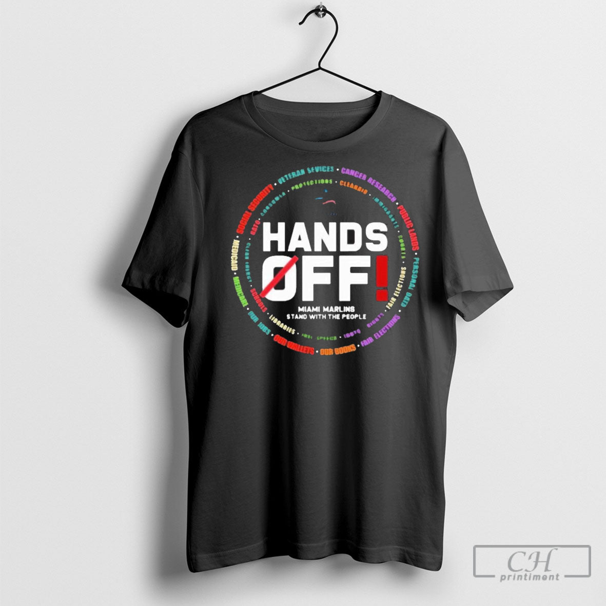 Official Miami Marlins Logo Hands Off Seattle Mariners Stand With The People Shirt Sweater Tee
