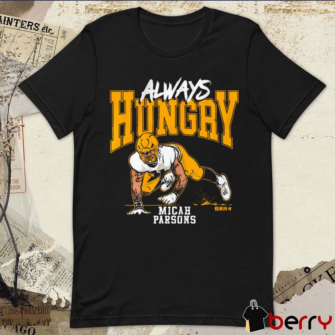 Micah Parsons Always Hungry Green Bay Green Bay Packers NFL Painting t-shirt