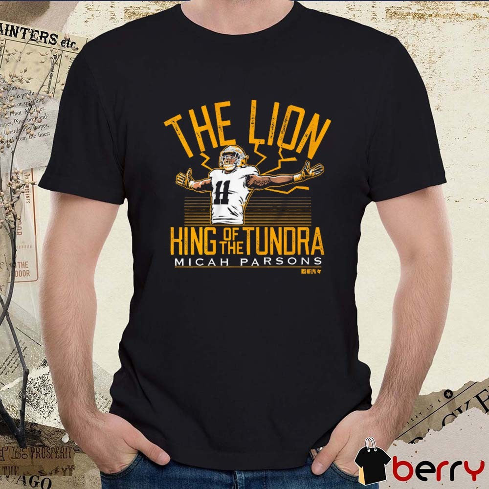 Micah Parsons The Lion King of the Tundra Green Bay Packers NFL Painting t-shirt