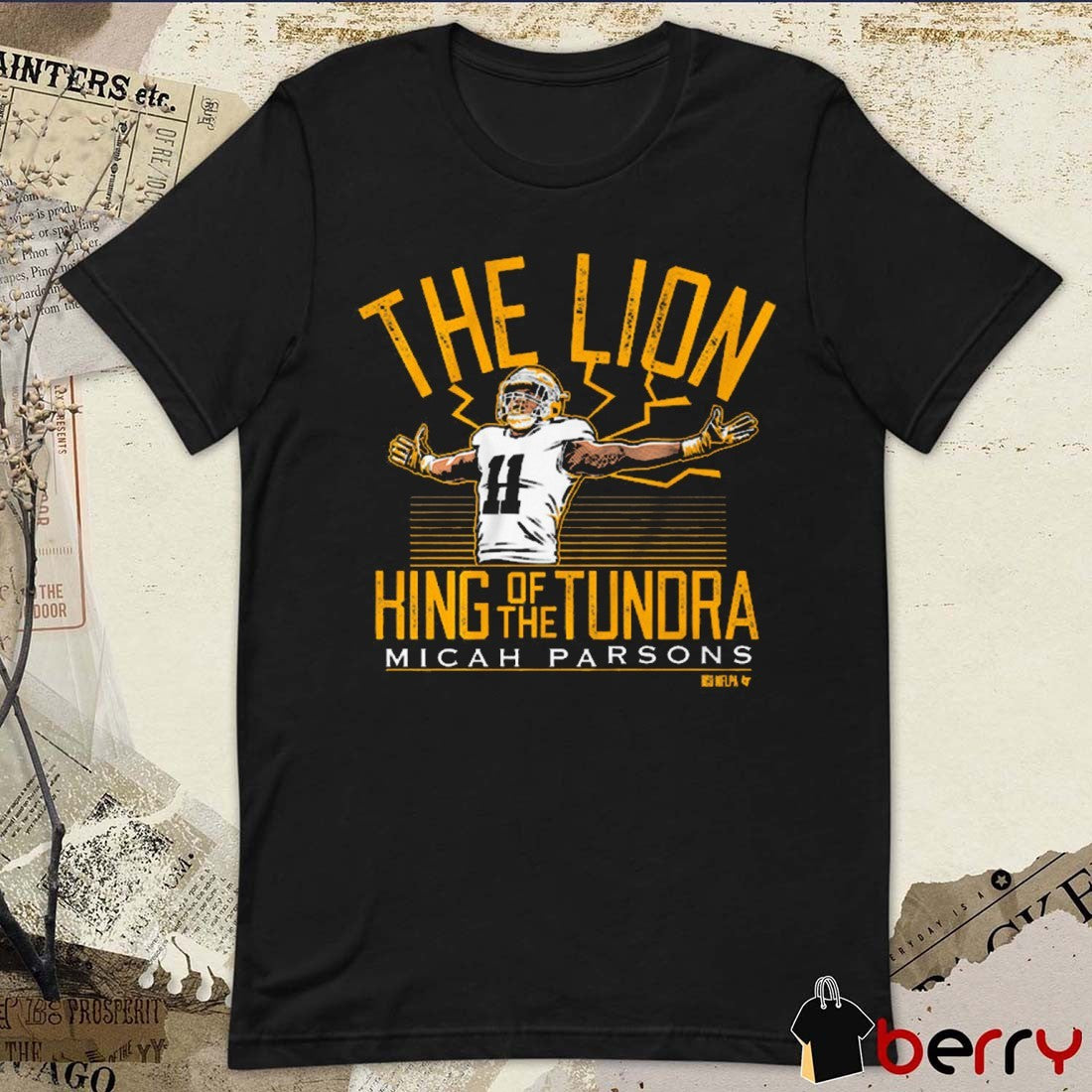 Micah Parsons The Lion King of the Tundra Green Bay Packers NFL Painting t-shirt