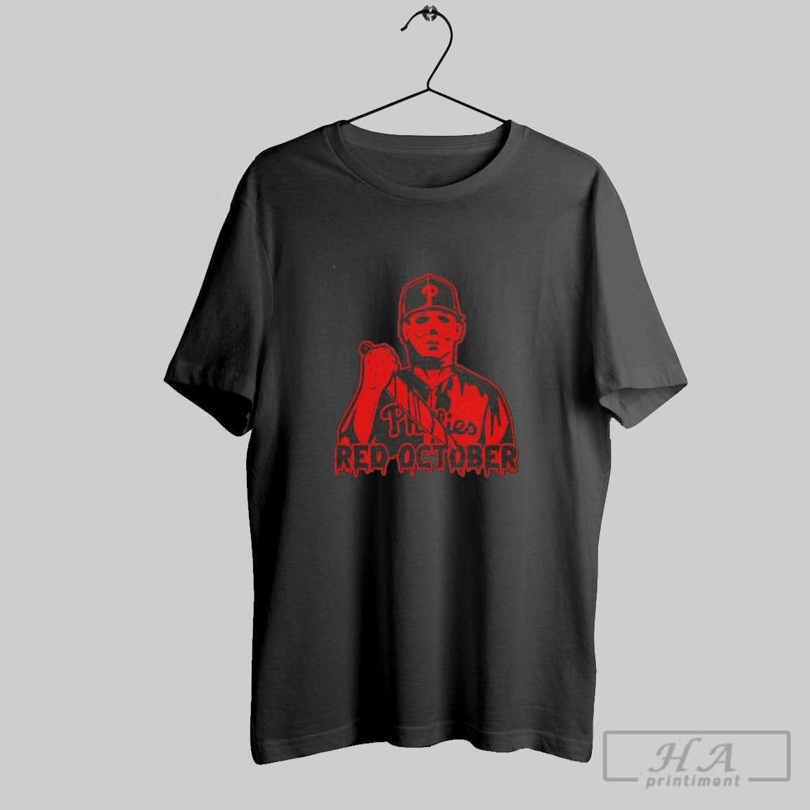 Official Michael Myers Red October Philadelphia Phillies Halloween
