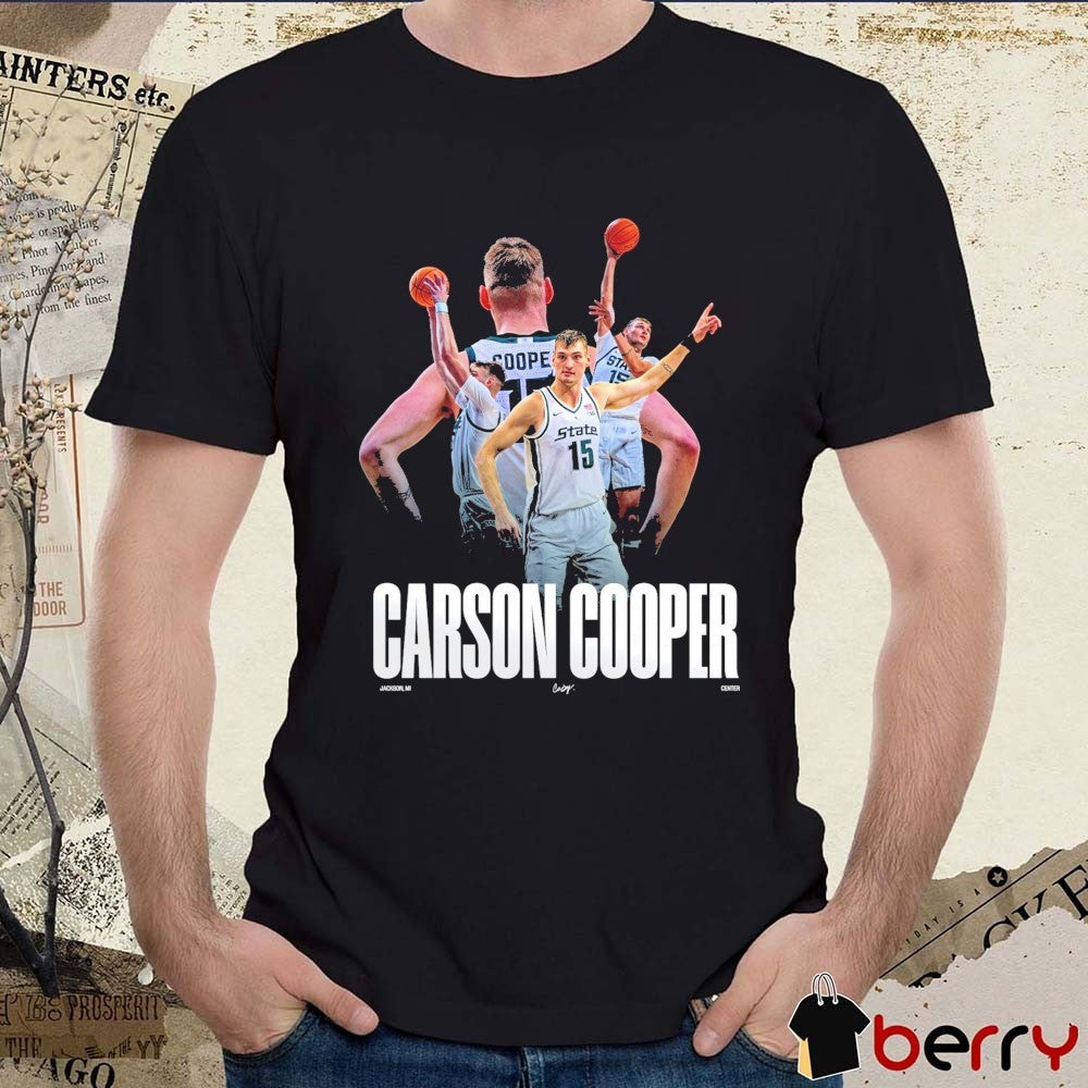 Michigan State Men’s Basketball Carson Copper Signature Jackson MI Center t-shirt