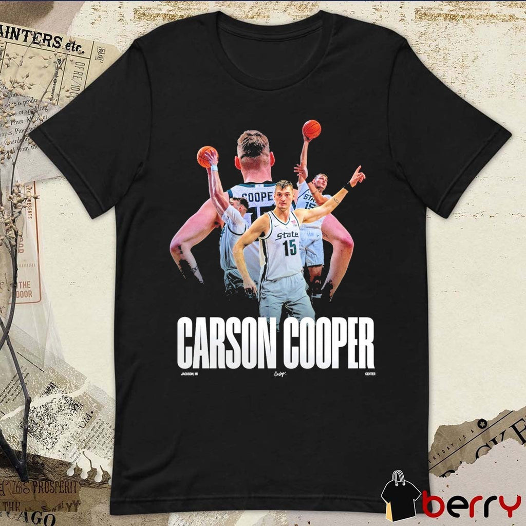 Michigan State Men’s Basketball Carson Copper Signature Jackson MI Center t-shirt