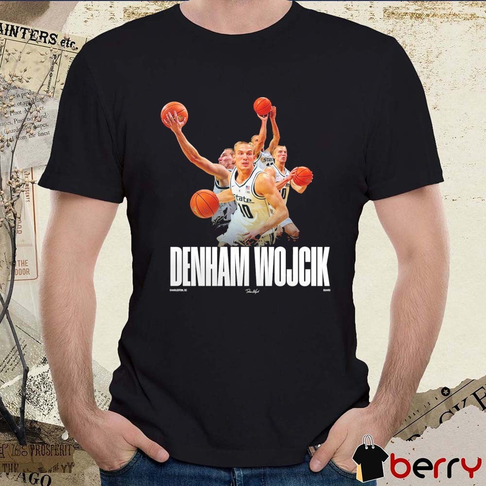 Michigan State Men’s Basketball Denham Wojcik Signature Charleston SC Guard t-shirt