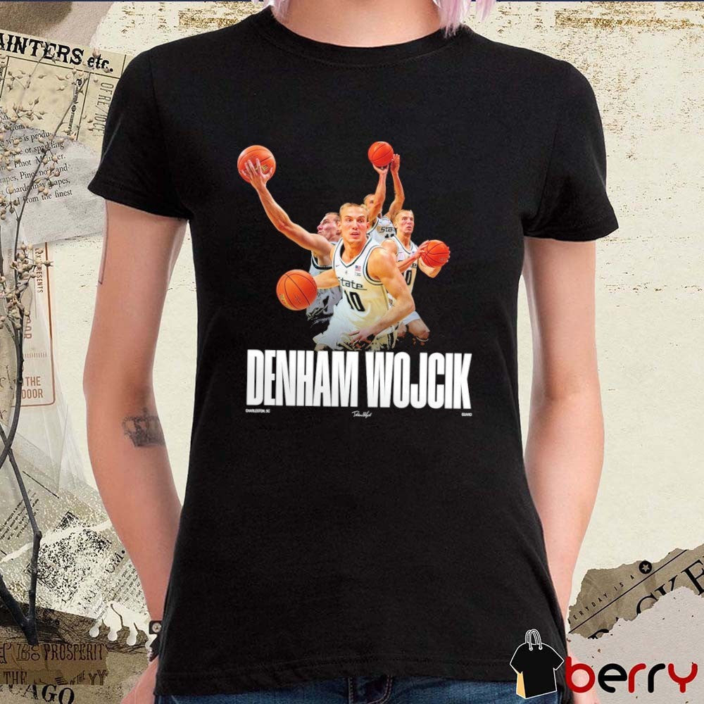 Michigan State Men’s Basketball Denham Wojcik Signature Charleston SC Guard t-shirt