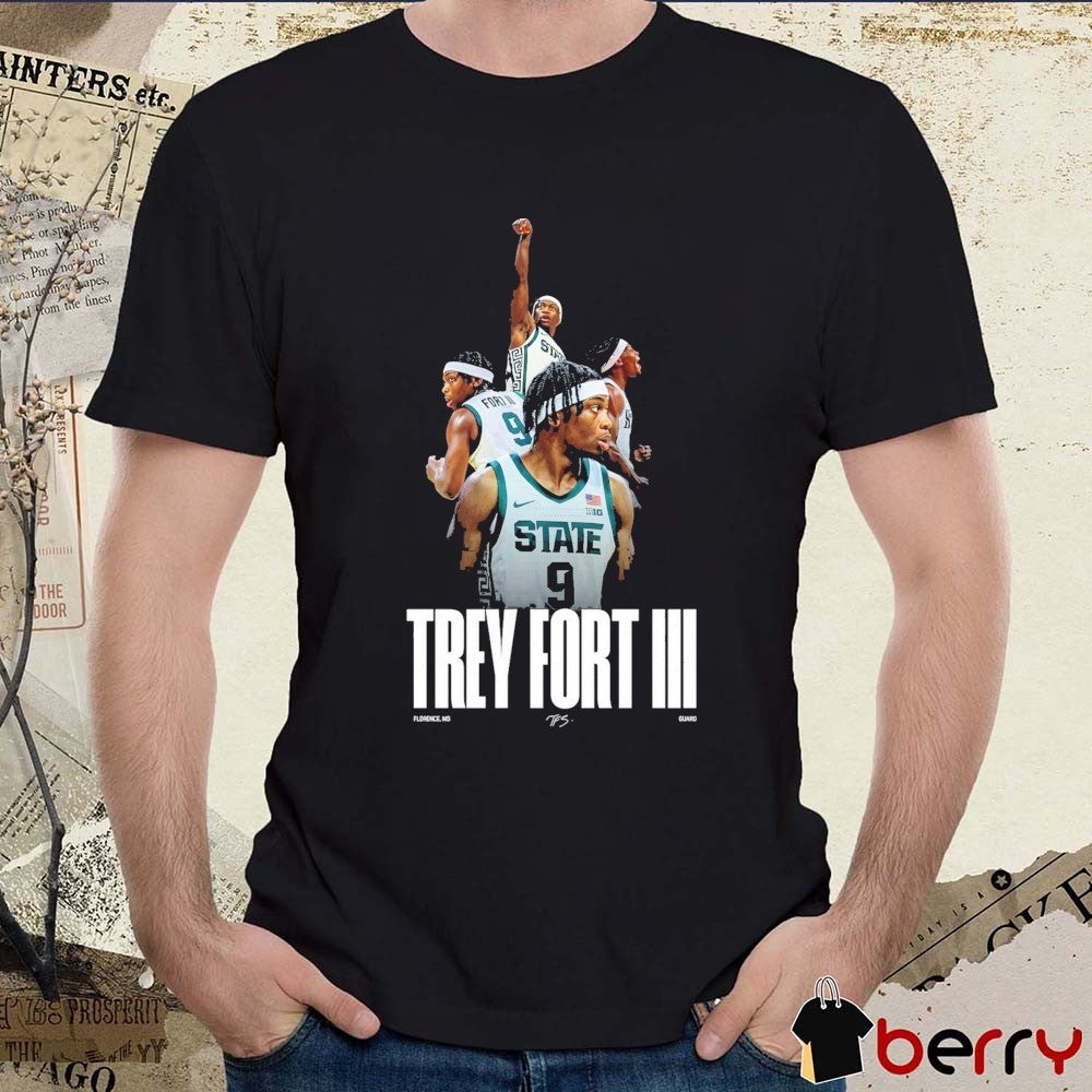 Michigan State Men’s Basketball Trey Fort Signature Florence, Ms Guard t-shirt