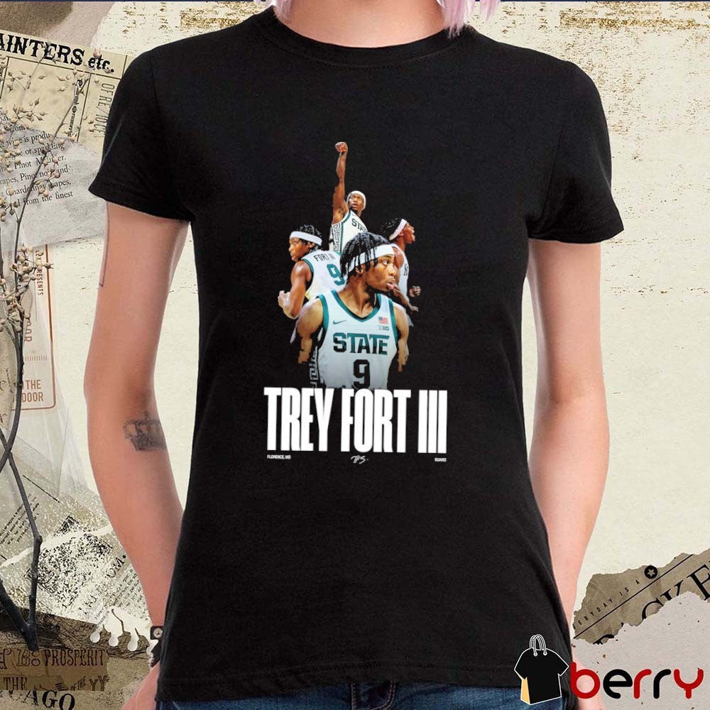 Michigan State Men’s Basketball Trey Fort Signature Florence, Ms Guard t-shirt