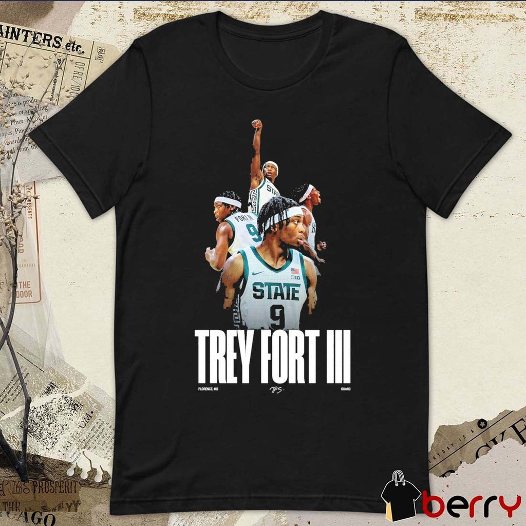 Michigan State Men’s Basketball Trey Fort Signature Florence, Ms Guard t-shirt