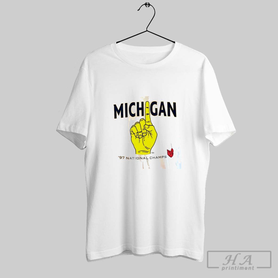 Official Michigan Wolverines 97 National Champions Hand