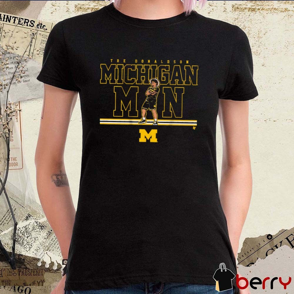 Michigan Wolverines Men’s Basketball 2025 NCAA Tre Donaldson Michigan Man Painitng t-shirt