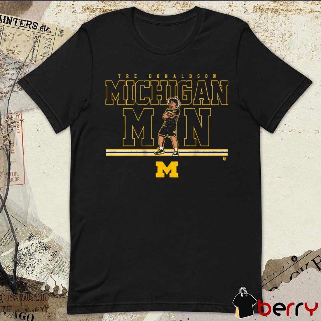 Michigan Wolverines Men’s Basketball 2025 NCAA Tre Donaldson Michigan Man Painitng t-shirt