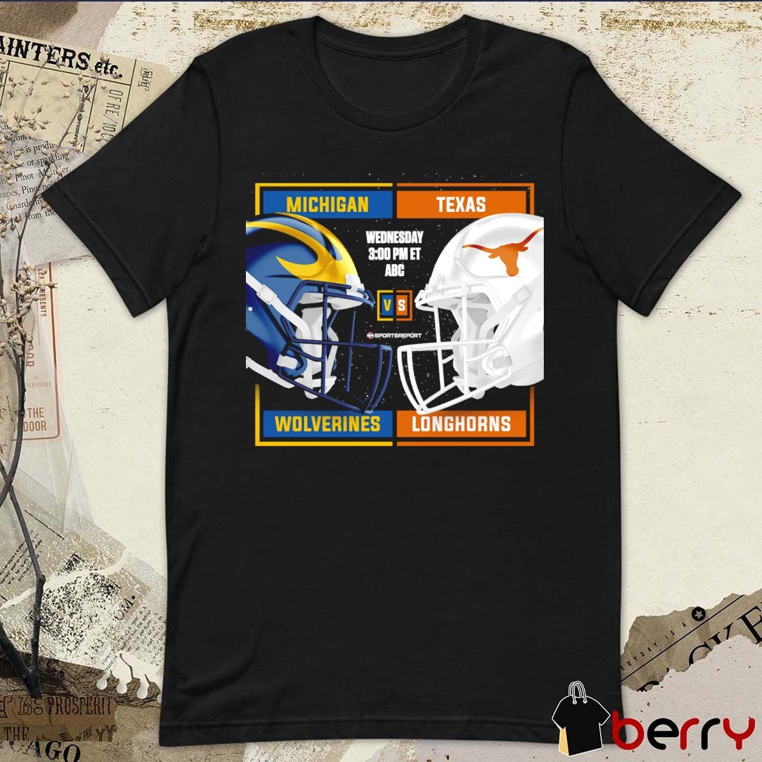 Michigan Wolverines Vs Texas Longhorns 2025 Cheez-It Citrus Bowl Head To Head Helmets t-shirt