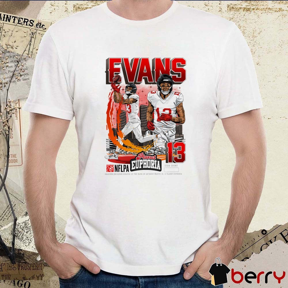 Mike Evans V2 Tampa Bay Buccaneers NFL Planet Euphoria Art t-shirt
