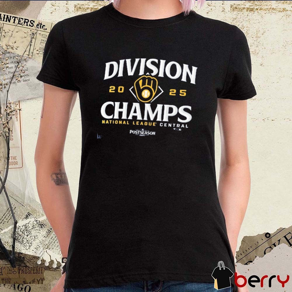 Milwaukee Brewers 2025 MLB Postseason National League Central Division Champions Fan Gear t-shirt