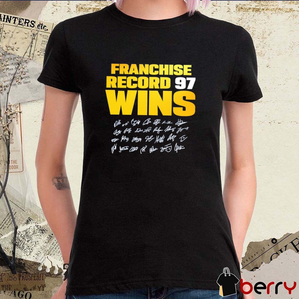Milwaukee Brewers Franchise Record 97 Wins The Greatest Regular Season In Brewers History Signatures t-shirt