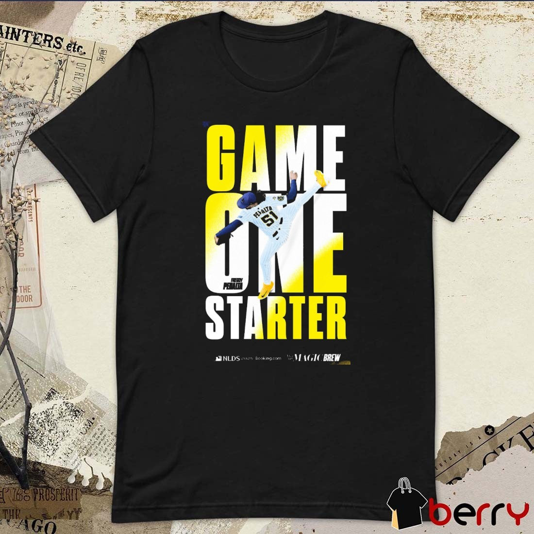 Milwaukee Brewers Freddy Peralta Game One Starter MLB NLDS 2025 t-shirt