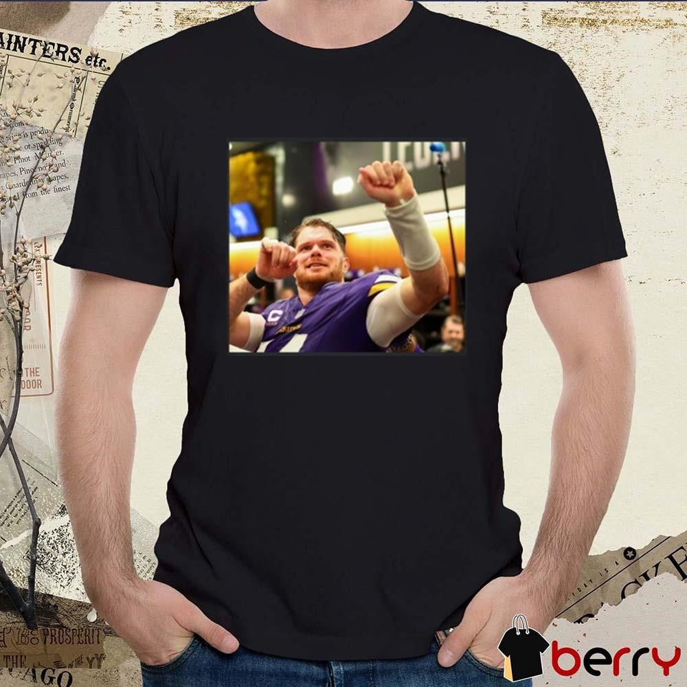 Minnesota Vikings Gave Sam Darnold In Locker Room NFL Photo t-shirt