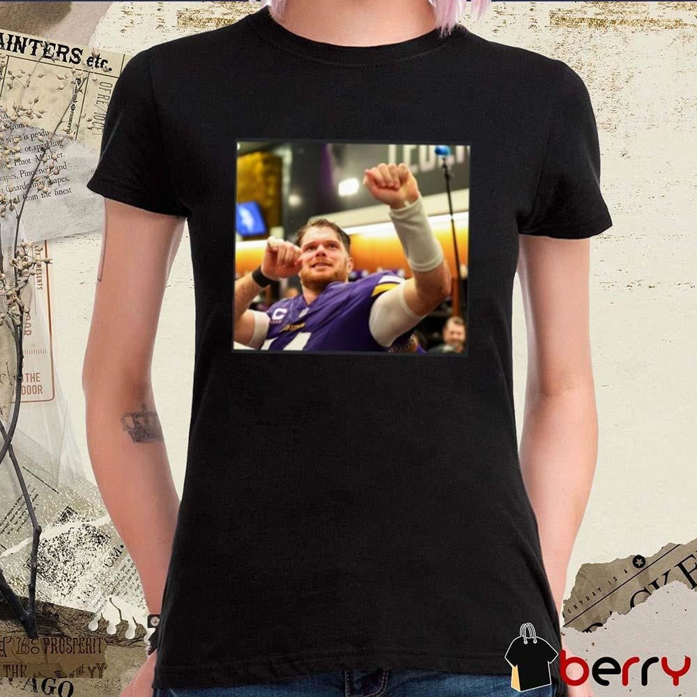 Minnesota Vikings Gave Sam Darnold In Locker Room NFL Photo t-shirt