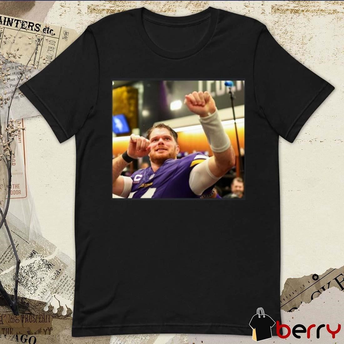 Minnesota Vikings Gave Sam Darnold In Locker Room NFL Photo t-shirt