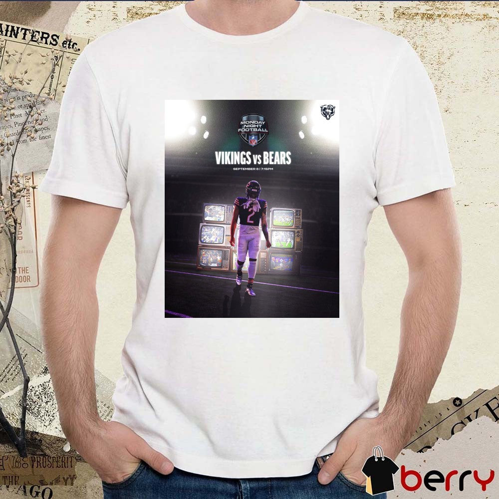 Minnesota Vikings Vs Chicago Bears DJ Moore Monday Night Football September 8 2025 Poster t-shirt