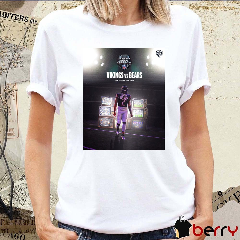 Minnesota Vikings Vs Chicago Bears DJ Moore Monday Night Football September 8 2025 Poster t-shirt