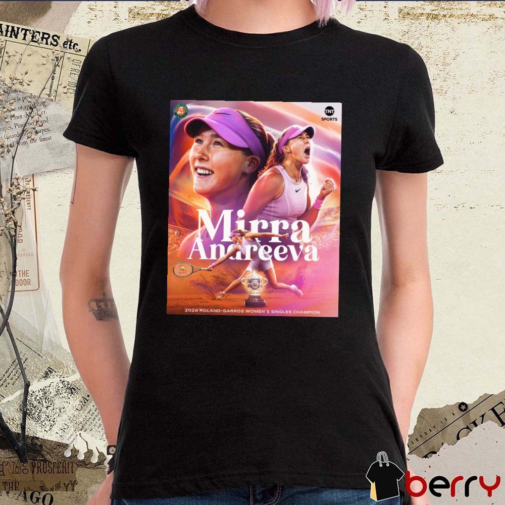 Mirra Andreeva 2026 Roland-Garros Women’s Singles Champion Poster t-shirt