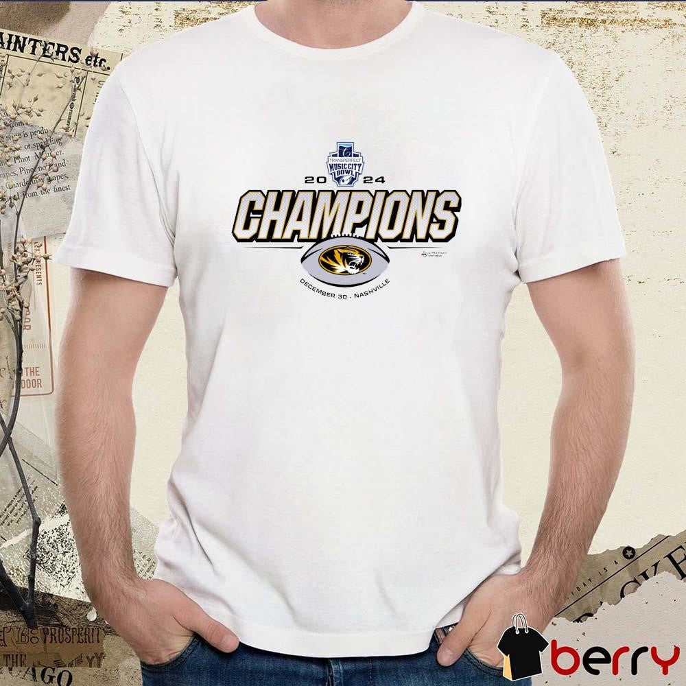 Missouri Tigers 2024 TransPerfect Music City Bowl Missouri Champs December 30 Nashville t-shirt