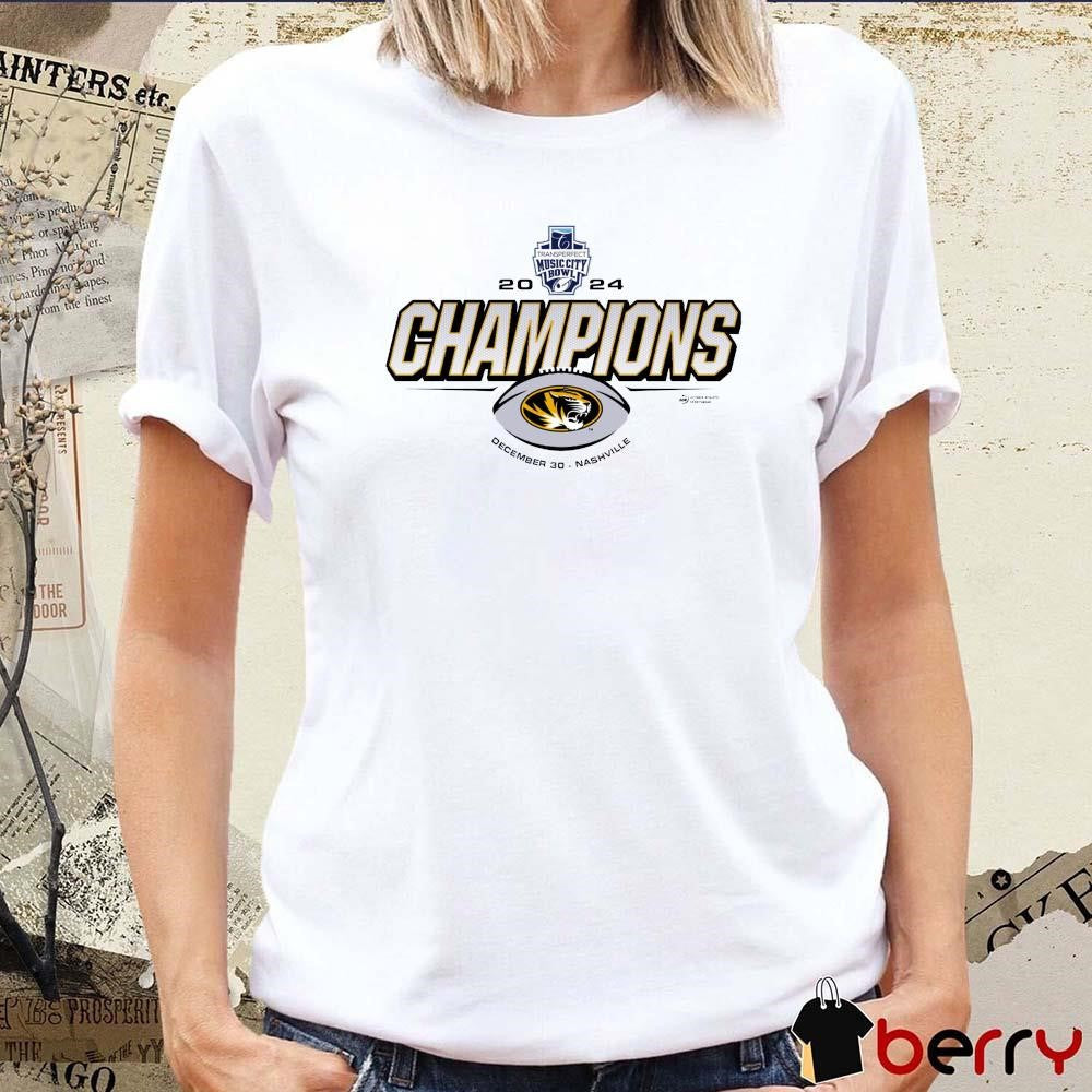 Missouri Tigers 2024 TransPerfect Music City Bowl Missouri Champs December 30 Nashville t-shirt