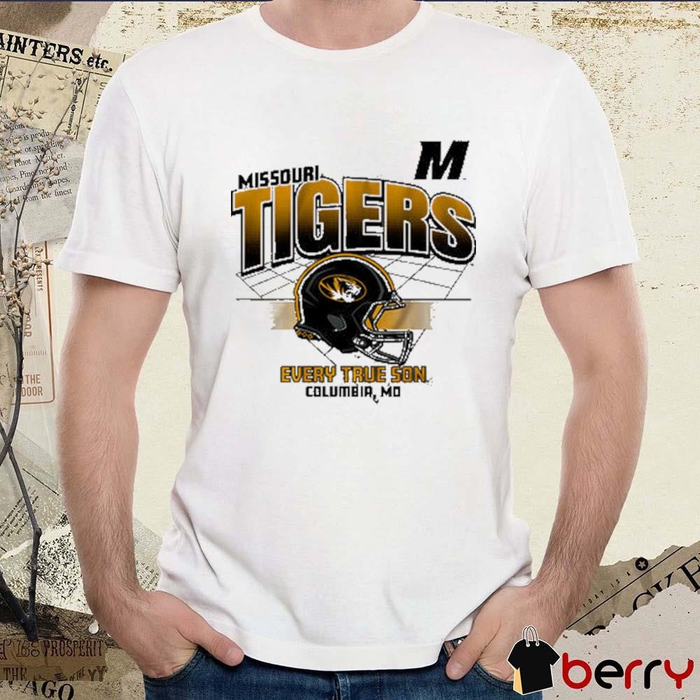 Missouri Tigers Football Helmet Grid Every True Son Columbia NCAA 2024 t-shirt