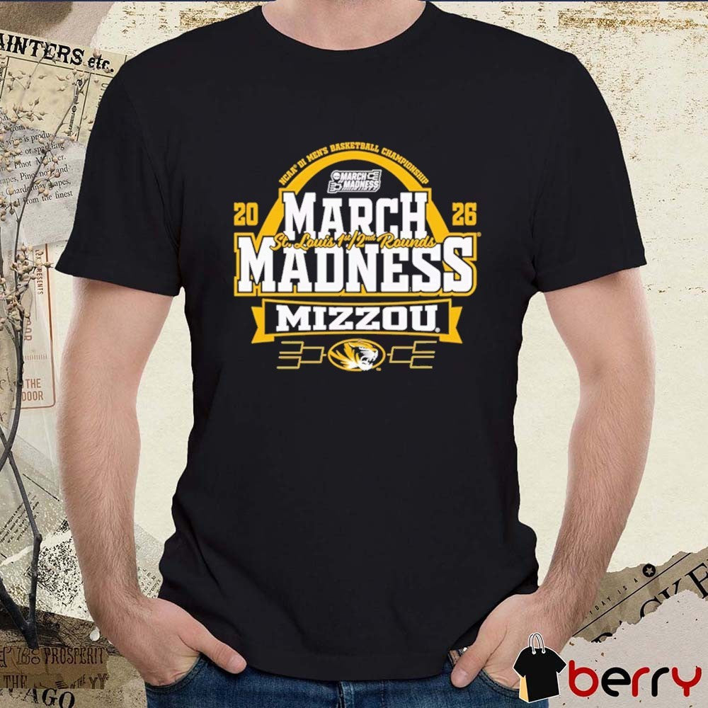 Missouri Tigers NCAA DI Men’s Basketball Championship March Madness Bound St. Louis Round t-shirt