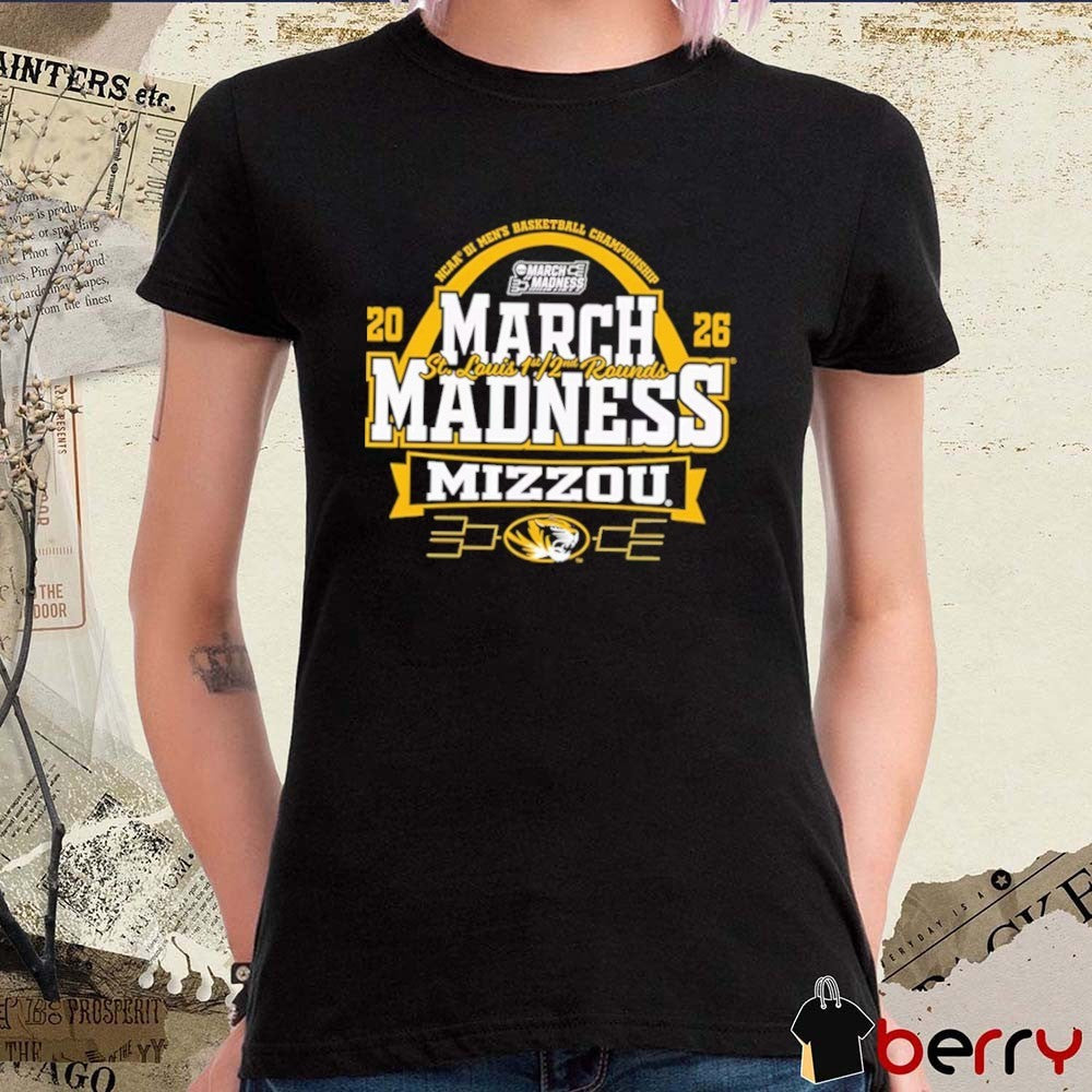 Missouri Tigers NCAA DI Men’s Basketball Championship March Madness Bound St. Louis Round t-shirt
