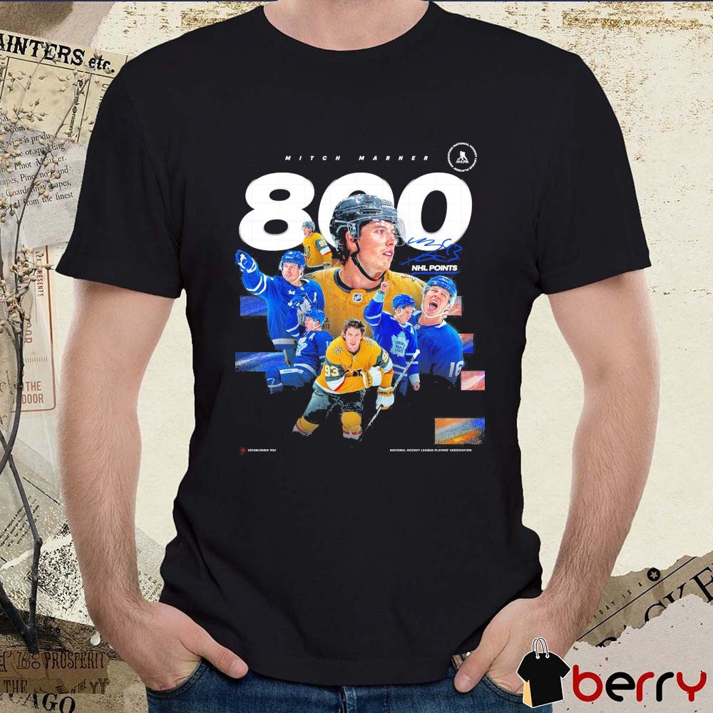 Mitch Marner Vegas Golden Knights 800 NFL Points Signature t-shirt