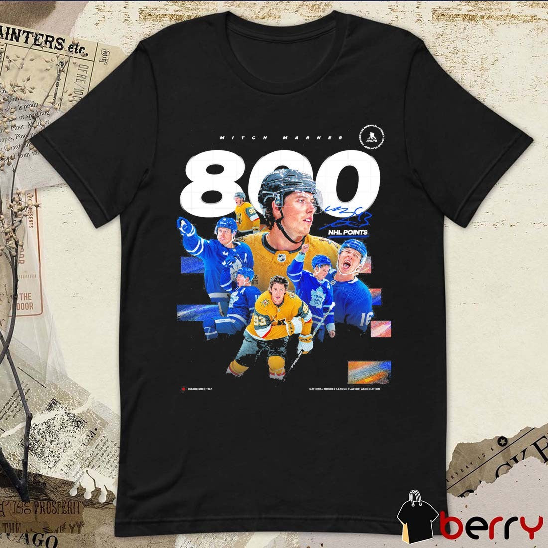 Mitch Marner Vegas Golden Knights 800 NFL Points Signature t-shirt